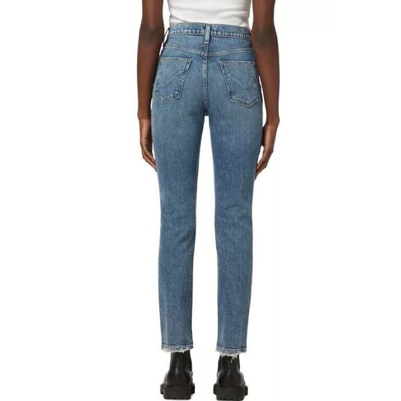 Hudson Women's Holly High Waist Straight Ankle Skinny Blue Jeans Sz 29 MSRP $215 - Picture 2 of 7